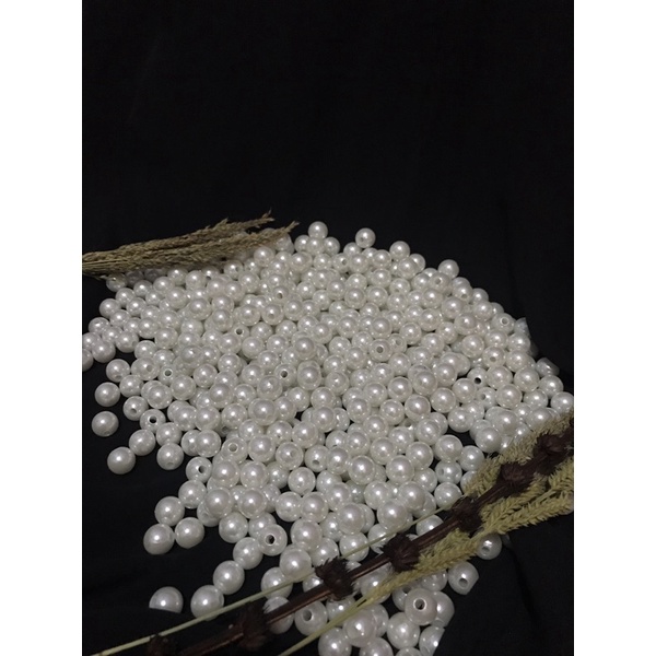 Mutiara 10mm / manik-manik 10mm / mutiara putih 450gr / mutiara 1 pon