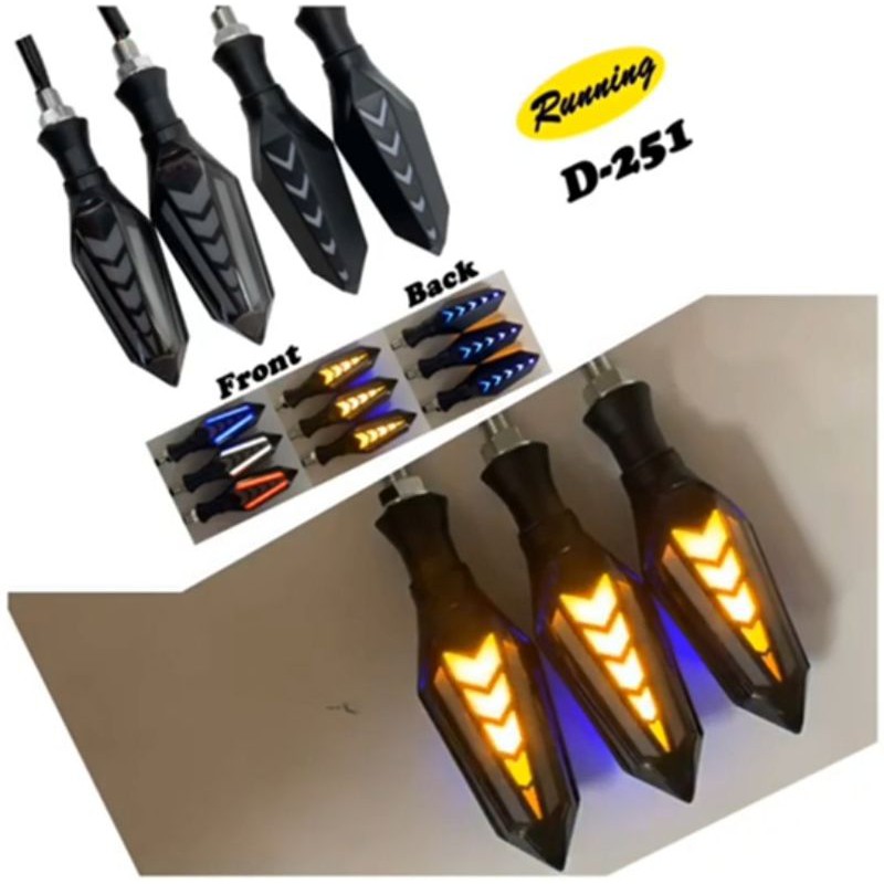 lampu sen motor runing pesawat panah universal motor klx crf cbr vixion gsx tiger dll led awet tahan lama