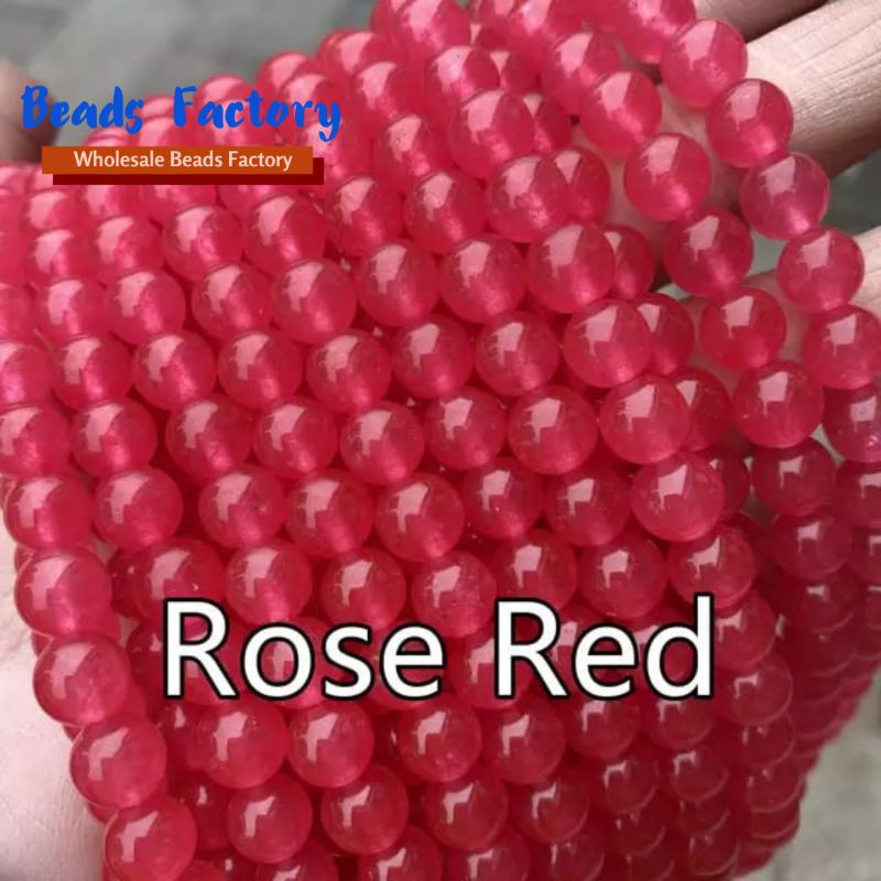 Red Agate manau merah red garnet natural glossy stone 10mm bahan gelang kalung