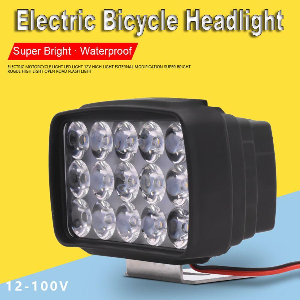 R-FLOWER Senter Kepala Sepeda Listrik Waterproof E-Bike Scooter Motor Super Terang 15lampu LED