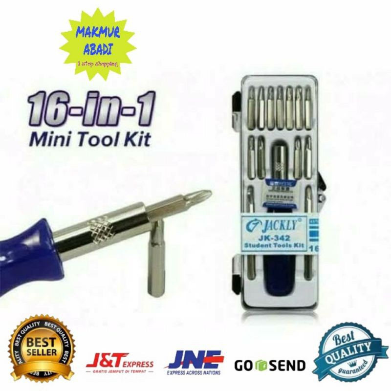 Obeng Set 16 in 1 - Obeng Serbaguna 16in1 - Screwdriver 16 in 1