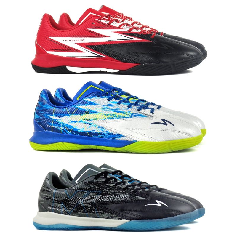 Sepatu Futsal Specs Accelerator LIGHTSPEED 3 LX ELITE IN - Cell Red Black Silver Marc Klok MK Origin