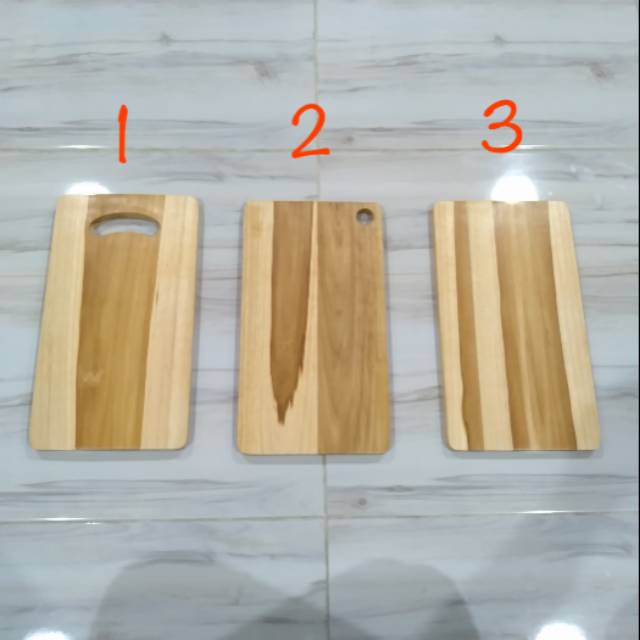 Talenan Kayu JATI 34 x 18 cm MURAH / Wooden Cutting Board