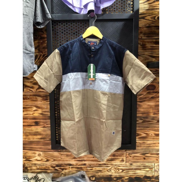 BAJU KEMEJA KOKO KEMKO PRIA LENGAN PENDEK KOMBINASI NEW MODEL SOFT COTTON TERBARU ORIGINAL AGERA VINTAGE