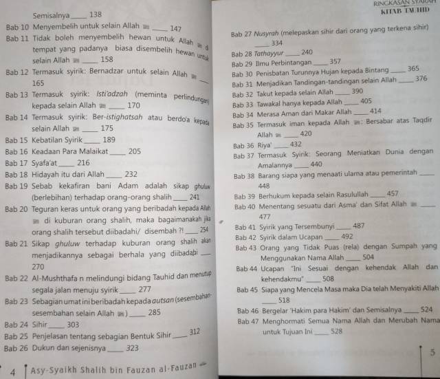 Ringkasan Syarah Kitab Tauhid EDISI TERBARU + MATAN ARAB