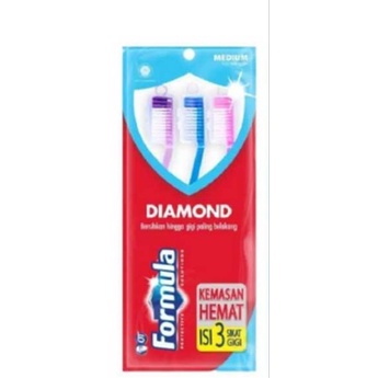 FORMULA SIKAT GIGI DIAMOND  MEDIUM/TRENDY BLING (ISI 3/ ISI 1)