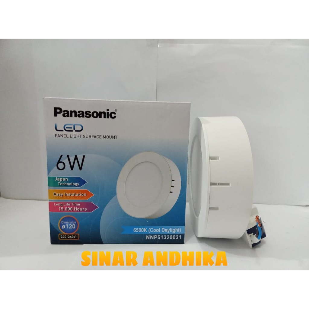 LAMPU LED PANEL OUTBOW BULAT PANASONIC 6 WATT NNP 51320/NNP 51300