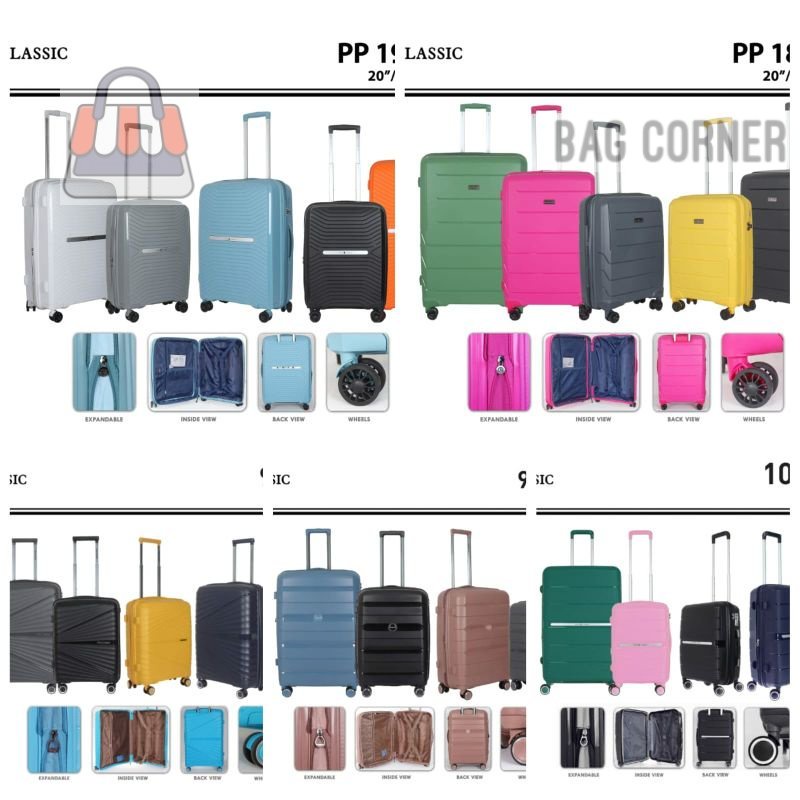 BagCorner - Koper polo classic 10099/98001/98004 ukuran bagasi 24inch anti pecah tsa lock