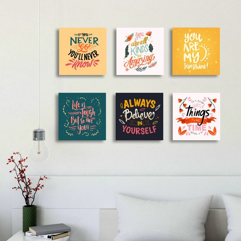 Hiasan Dinding Kamar Quotes - Pajangan Dinding - Hiasan Dinding Kamar Tidur - Wall Decor Kamar Tidur