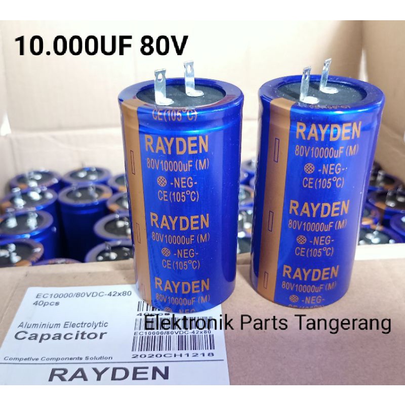 (1 Buah) KAPASITOR ELCO 10000UF 80V RAYDEN CAPACITOR ELCO 10000UF 80V KAPASITOR ELCO 80V 10000UF