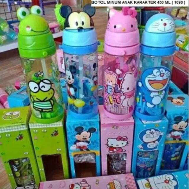 Bundara.id Pr-580 Ada talinya Karakter lucu Botol minum anak import