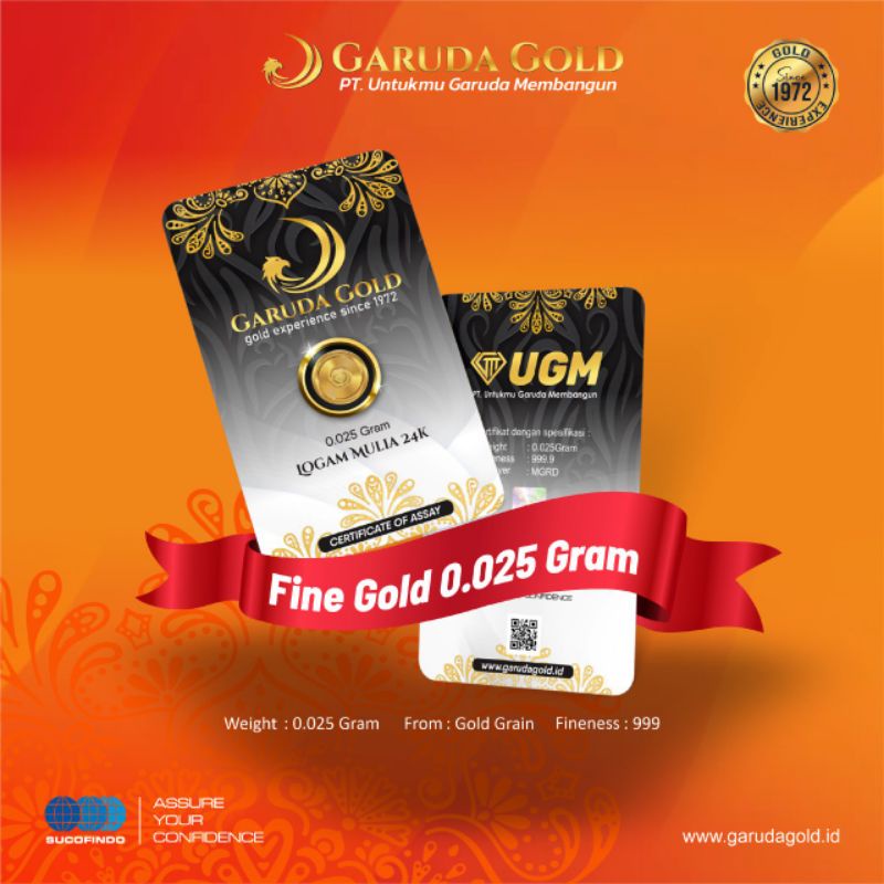 EMAS MINI 0.025gr LOGAM MULIA 24KARAT DIJAMIN ASLI ORIGINAL