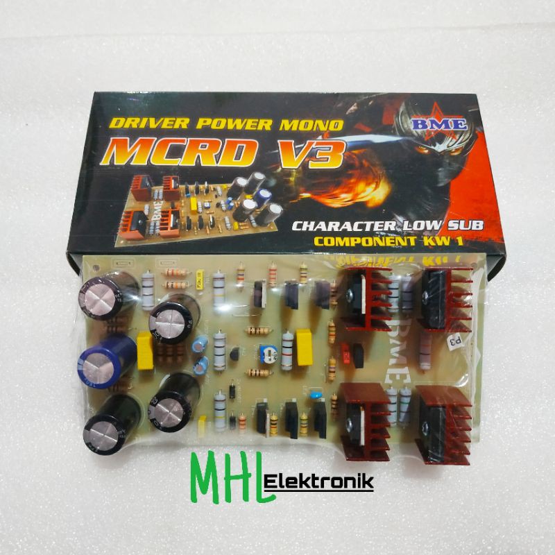 Jual KIT Driver Power Amplifier MCRD V3 Sublow Mono PCB Fiber KOMPONEN
