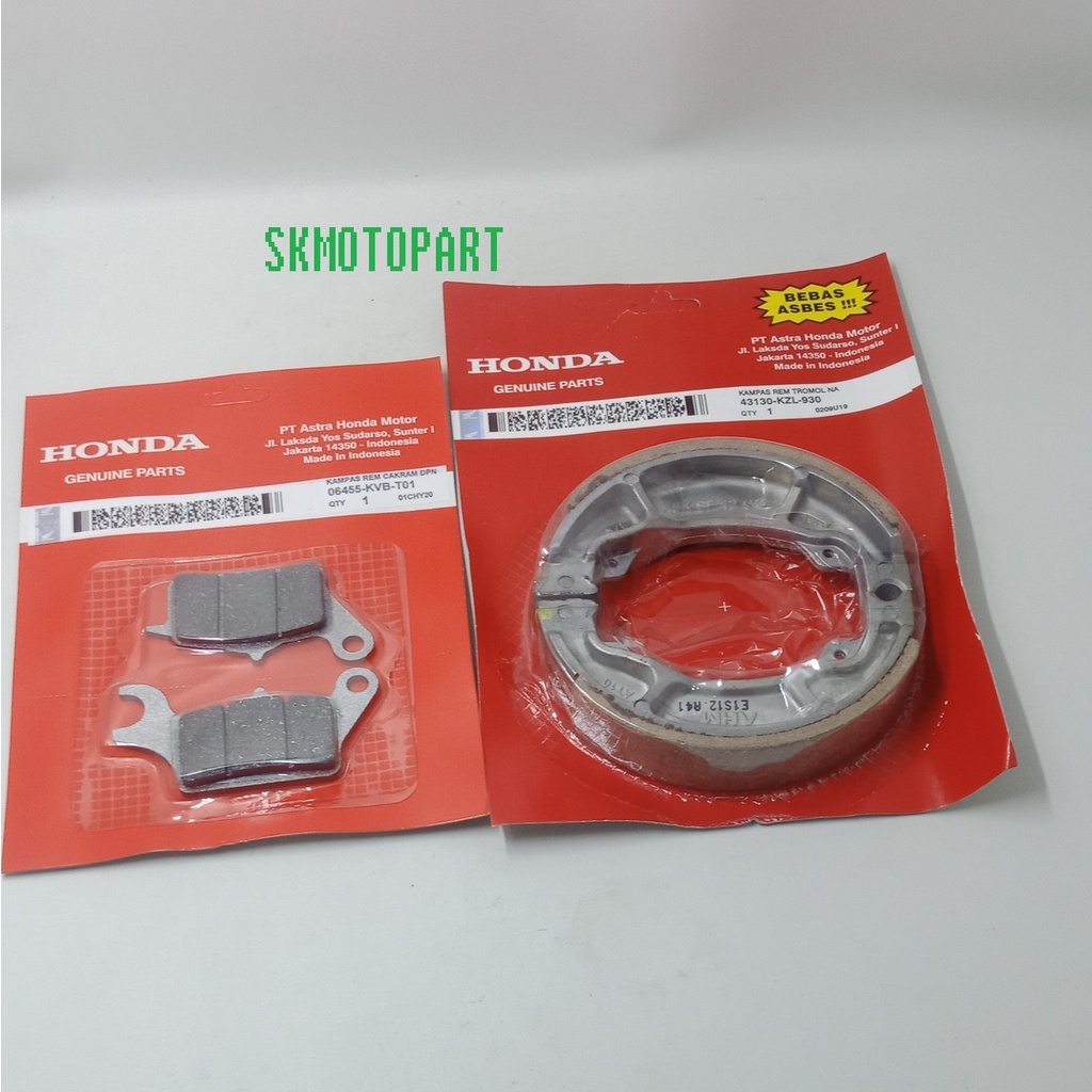 PAKET HEMAT KAMPAS REM DEPAN BELAKANG KZL DAN KVB VARIO BEAT FI BERKUALITAS ORIGINAL
