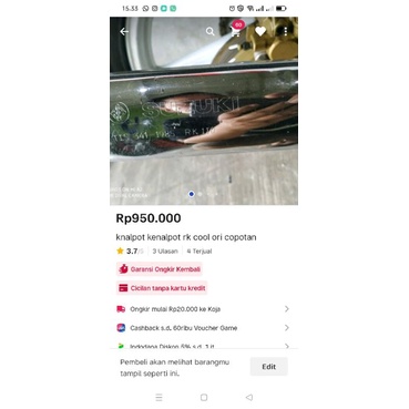 knalpot ORI rk cool copotan motor