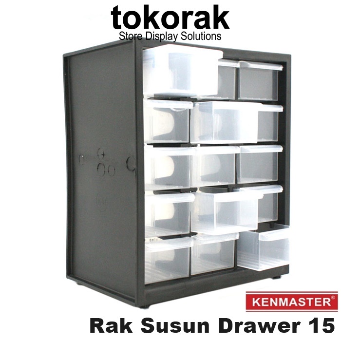 RAK SUSUN DRAWER 15 KENMASTER - SLOT KOTAK SPARE PART LACI ORGANIZER