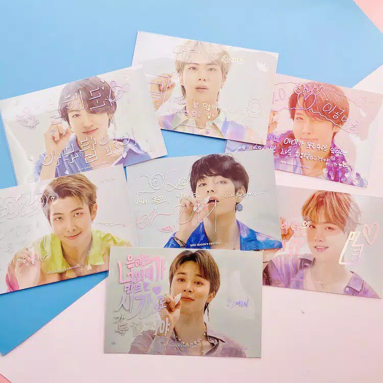 Foto Kartu Hologram BTS Season Greetings 2020 Photo Card BTS