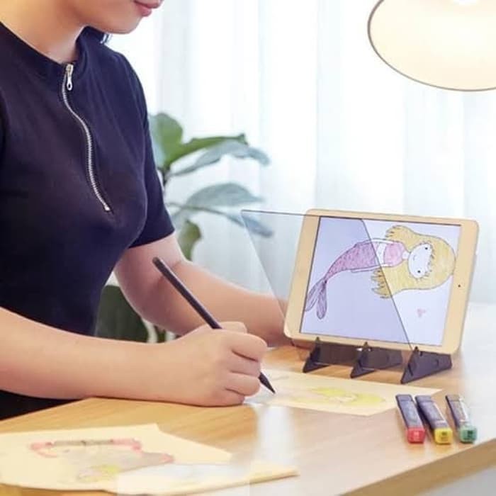 Alat Jiplak Gambar Latihan Menggambar dan Mewarnai Anak - Sketch Tracing Drawing Board