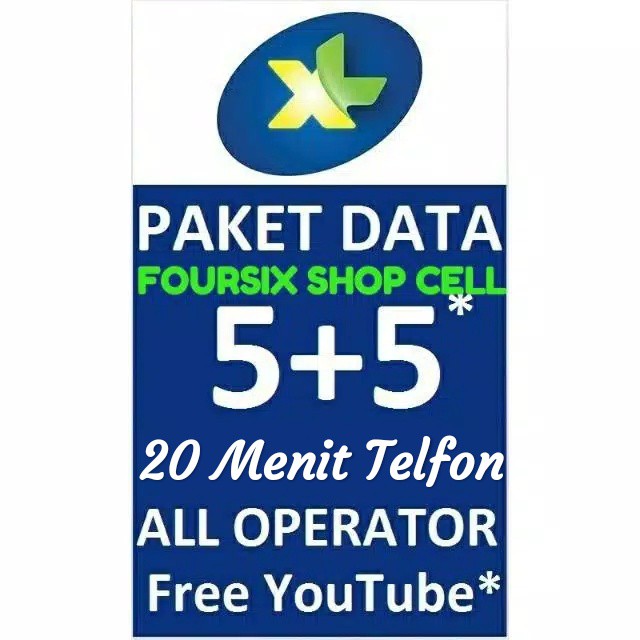 XL Xtra Combo VIP 10GB Pulsa Kuota Data 5GB Reguler 5GB Youtube 20Mnt Telfon 12GB