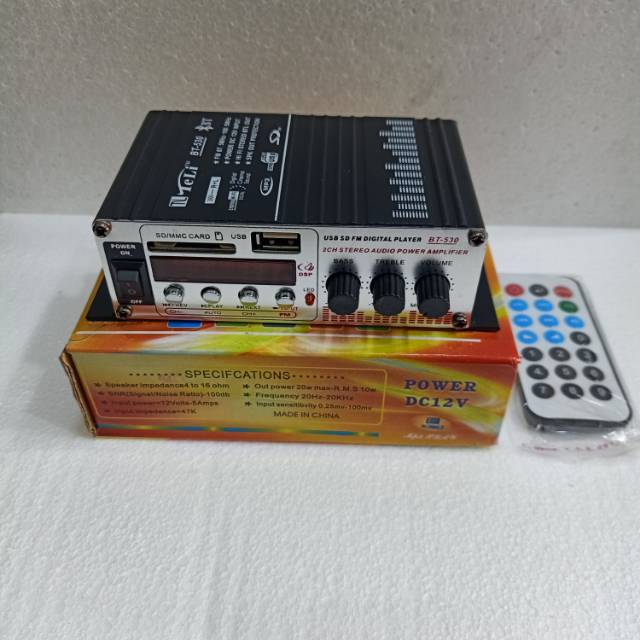 Ampli mini bluetooth mobil 12v teli BT530