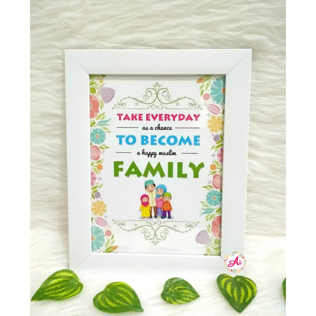Home Decor Poster Shabby Chic - Family Quotes - Pajangan Dinding
