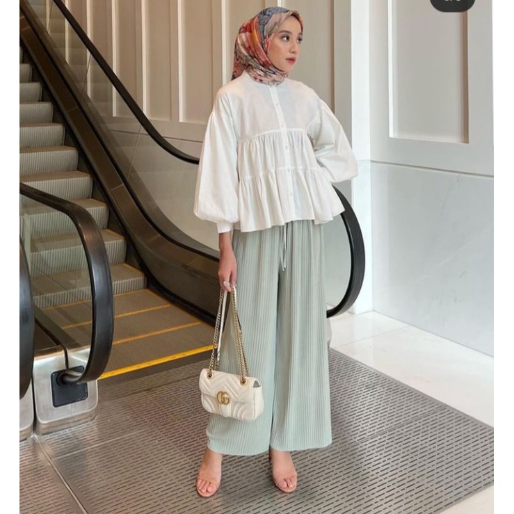 EAZY PLISKET PANTS SAGE BY GONEGANI