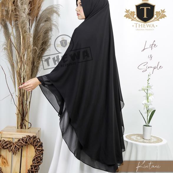 Muraaaahh.. Kerudung / khimar / hijab Lancip 2 Layer Jumbo “KINTANI” ORIGINAL THEWA