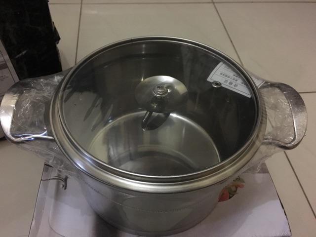 Panci Advanced Stainless Steel Tebal Soup Pot 20 Cm Tutup Kaca