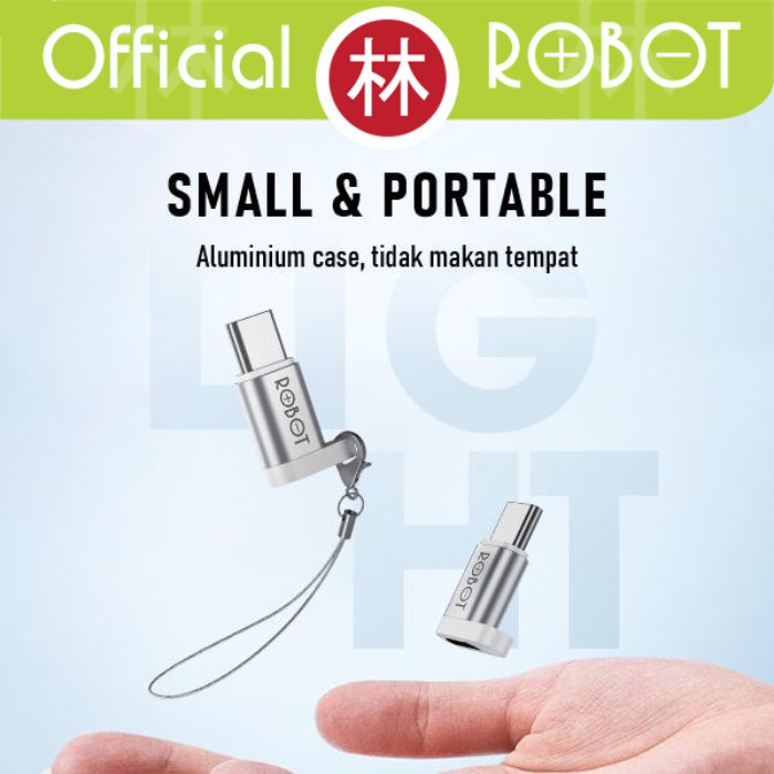 Robot RT-OTG02 OTG Type-C To Micro USB Small &amp; Portable Adapter