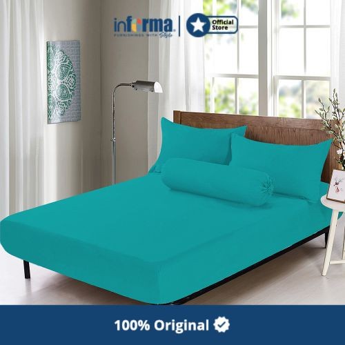 Sprei Linotela 180X200X35 Cm Seprai Katun - Cool Mint(H5H0) Sprai Kasur Sprei Terlaris Sprei Aesthet