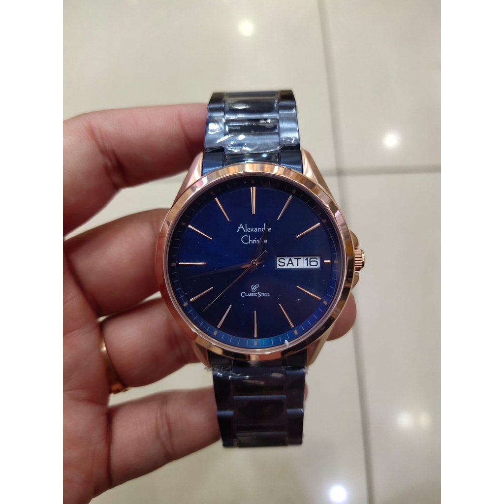 JAM TANGAN PRIA ALEXANDRE CHRISTIE 8592 AC8592 STAINLESS STEEL ORIGINAL GARANSI FREE BATERAI