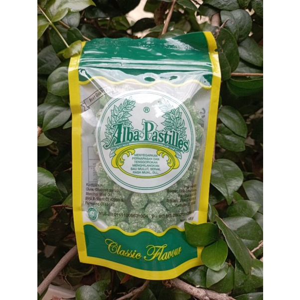 

Permen Alba Pastilles kembang gula kayu putih pelega tenggorokan alba pastiles menthol mint oil candy