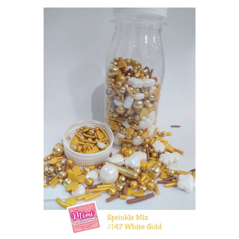 

Sprinkle Hiasan Cake 50gr MiX WHITE GOLD #147