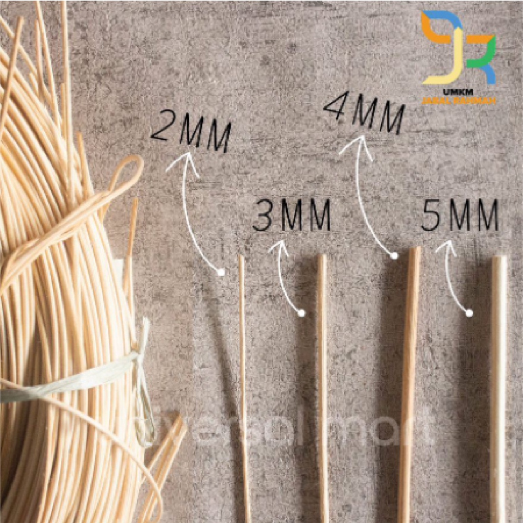 BAHAN ROTAN PITRIT BULAT KERAJINAN ANYAMAN DIAMETER BERVARIASIahan Rotan Pitrit Bulat kerajinan anya