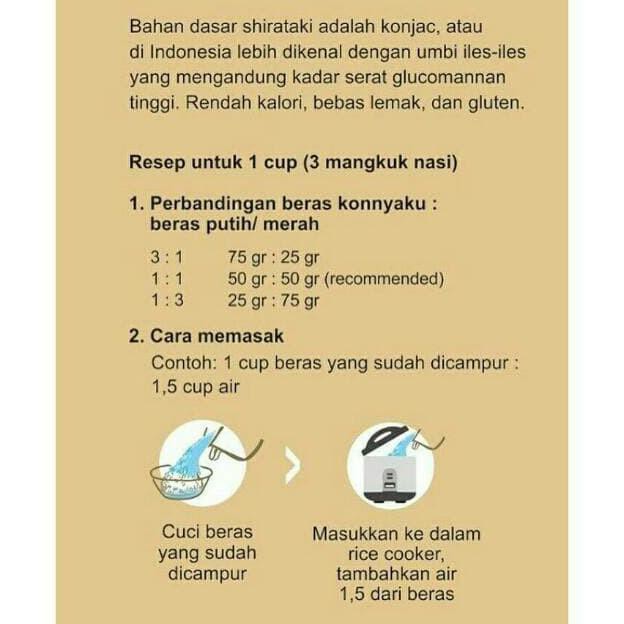 

BERAS SHIRATAKI RENDAH KALORI / LOW CARBS SHIRARATAKI 500 GRAM