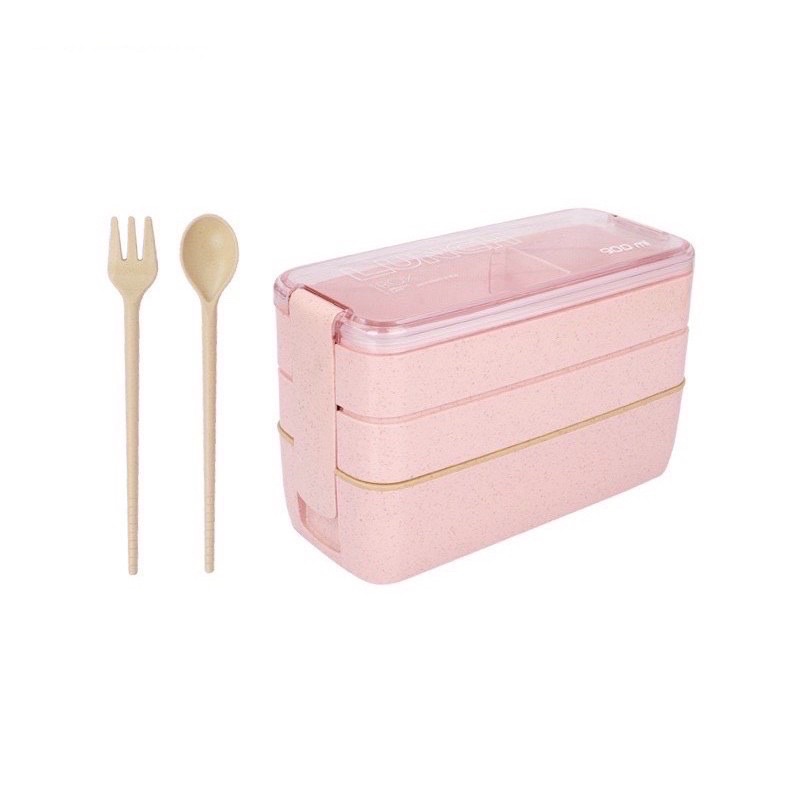 tempat bekal lunch box 3 susun kotak bekal pipih high quality warna 3 tingkat box bekal