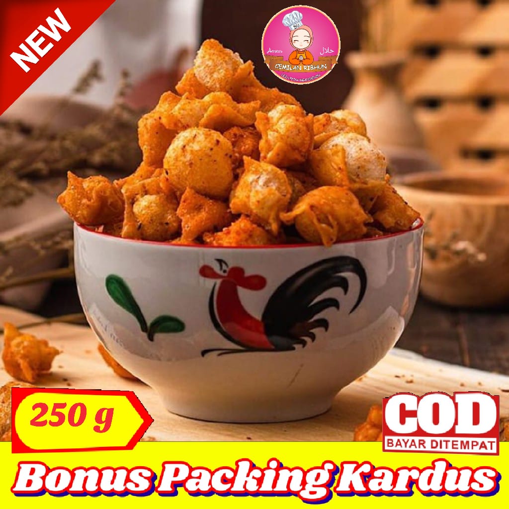 

[Bisa_COD] Siomay Kering 250g BALADO / Somay Kering Mini Cemilan Ribhun - makanan ringan snack kiloan jajanan jadul