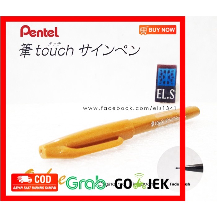 

(BISA COD) Pentel Touch Brush Pen Ochre