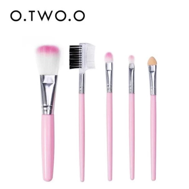 (READY &amp; ORI) OTWO.O Otwoo 5 Pcs Set Make Up Brush Set Pink O Two O - 1888 Kuas Blending kit