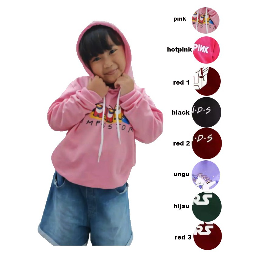 Jaket Anak Hoodie Sweater Anak All Size Untuk Usia 5-10 Tahun