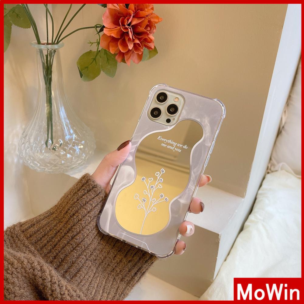 iPhone Case Acrylic HD Mirror Airbag Shockproof Protection Camera Cute Tulip Flower Simple Compatible For iPhone 11 iPhone 13 Pro Max iPhone 12 Pro Max iPhone 7 Plus iPhone xr