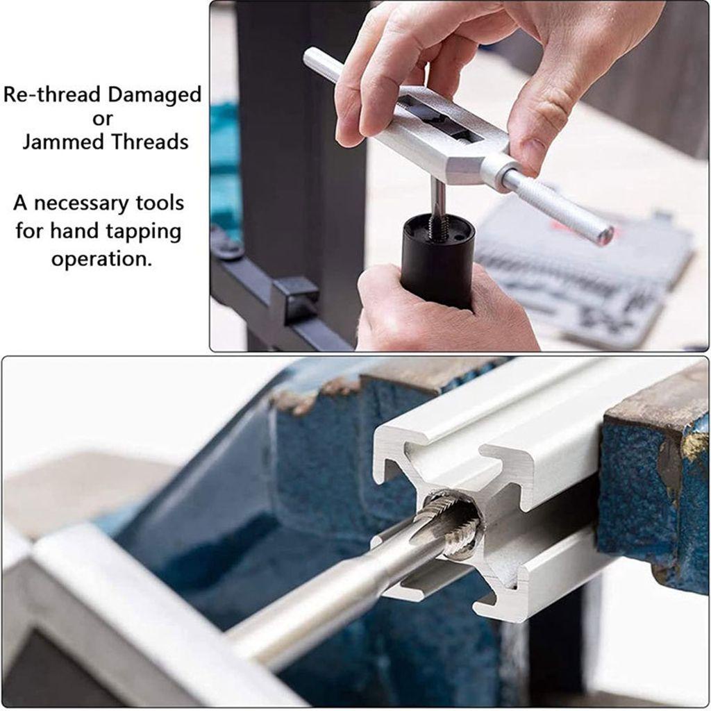 Rebuy Straight Tap Wrench Heavy Duty Steel Reamer Alat Tap and Die Set