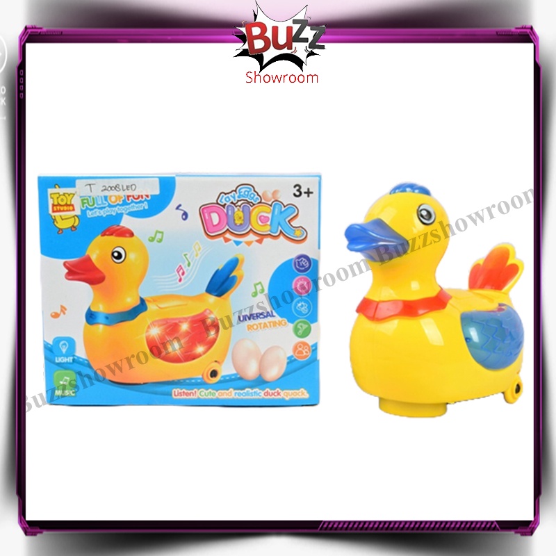 Mainan Bebek Bertelur Jalan Bump And Go Musik Dan Lampu lay eggs duck