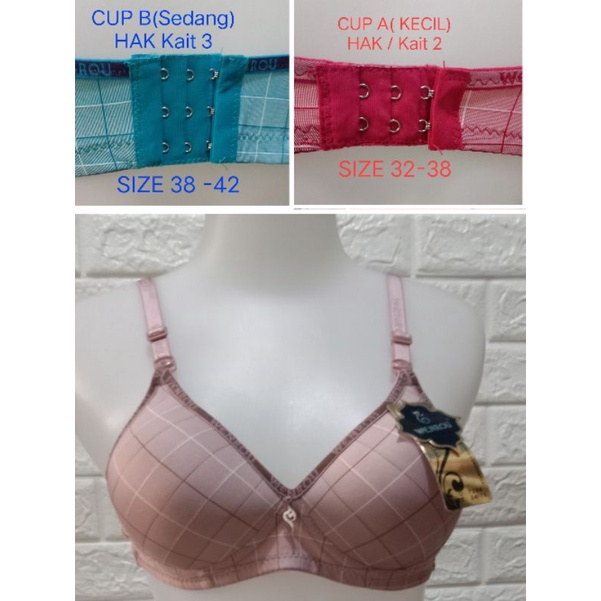 BH Hak 2 CUP A(Kecil)(344/8288) Hak 3 CUP B(Sedang) Pakai Spon Tanpa Kawat SiZE 32-42