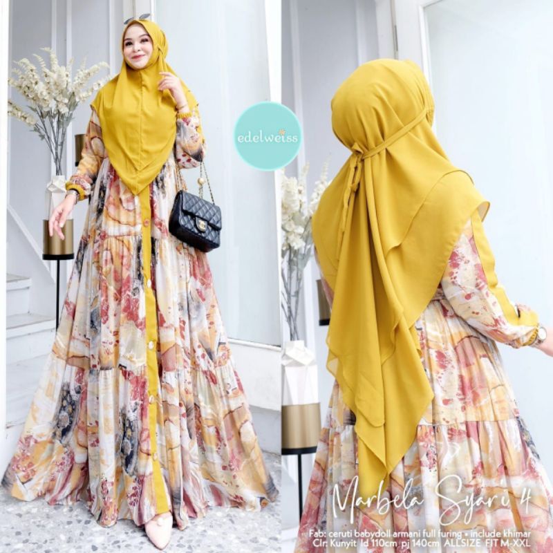 《Restok》MARBELA SYAR'I #4 ORIGINAL Product By EDELWEISS✔ | ORI Berlabel EDELWEISS✔ | Pusat Fashion S