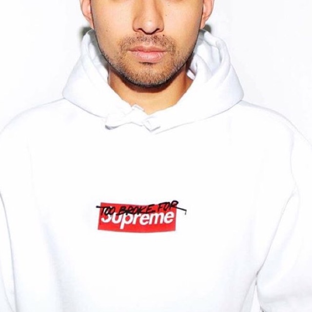 too broke for supreme hoodie original