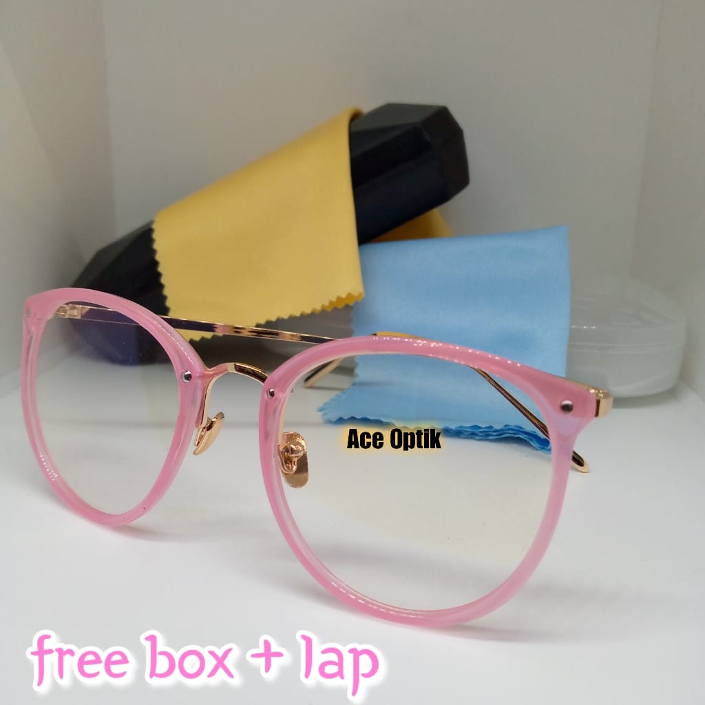 Kacamata photocromic minus (-0.25 sd -6.00) frame AB 221 ace optik korean style kacamata wanita