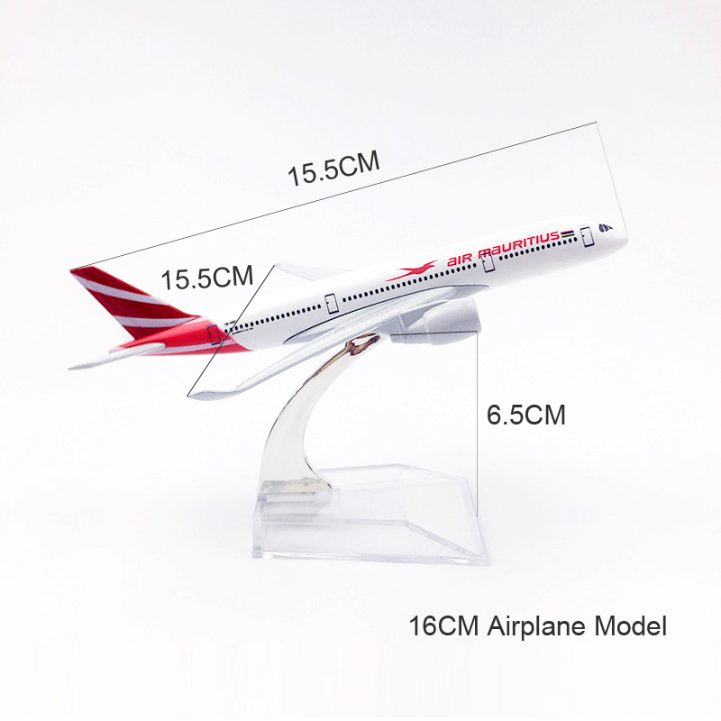 Mauritius A350 Model Pesawat Airbus 350 Diecast Bahan Metal Ukuran 16CM / 20CM