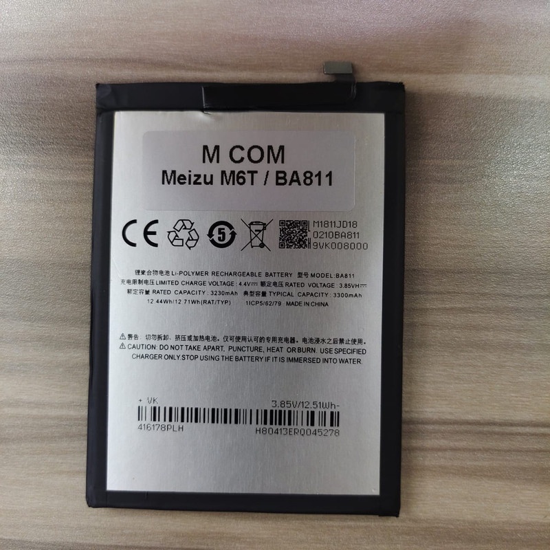 Battery Batere Batre Baterai Mcom Meizu M6T BA811