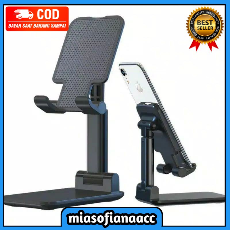 (COD) Dudukan handphone Folding Desktop Phone Stand / Liftable Foldable / Dudukan HP